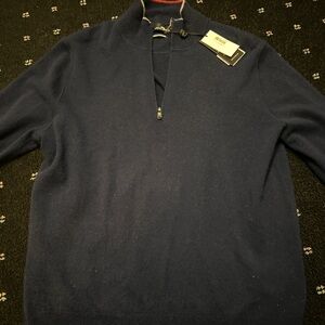 Ralph Lauren Men's Dark Blue Zip-Up Sweater